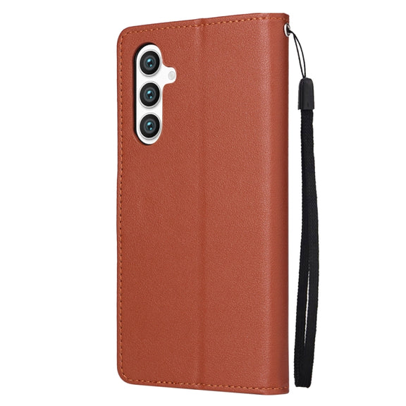 For Samsung Galaxy S25+ 5G 3-Card Slots Multifunctional Leather Phone Case(Brown)