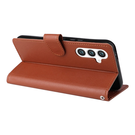 For Samsung Galaxy S25+ 5G 3-Card Slots Multifunctional Leather Phone Case(Brown)