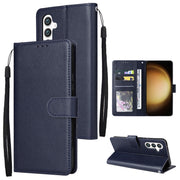 For Samsung Galaxy S25+ 5G 3-Card Slots Multifunctional Leather Phone Case(Blue)