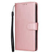 For Samsung Galaxy S25 5G 3-Card Slots Multifunctional Leather Phone Case(Rose Gold)