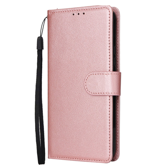 For Samsung Galaxy S25 5G 3-Card Slots Multifunctional Leather Phone Case(Rose Gold)