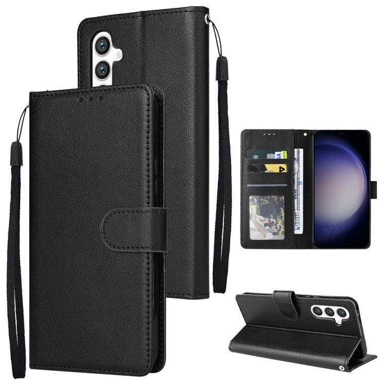 For Samsung Galaxy S25 5G 3-Card Slots Multifunctional Leather Phone Case(Black)