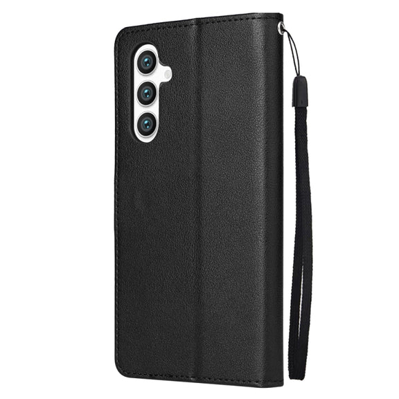 For Samsung Galaxy S25 5G 3-Card Slots Multifunctional Leather Phone Case(Black)