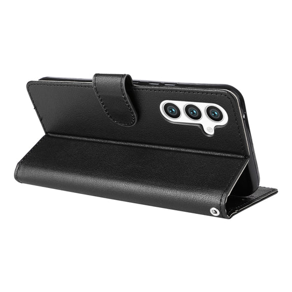 For Samsung Galaxy S25 5G 3-Card Slots Multifunctional Leather Phone Case(Black)