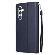 For Samsung Galaxy S25 5G 3-Card Slots Multifunctional Leather Phone Case(Blue)