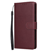 For Samsung Galaxy S25 5G 3-Card Slots Multifunctional Leather Phone Case(Wine Red)