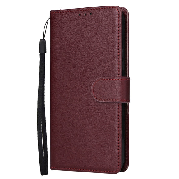 For Samsung Galaxy S25 5G 3-Card Slots Multifunctional Leather Phone Case(Wine Red)