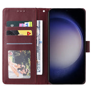For Samsung Galaxy S25 5G 3-Card Slots Multifunctional Leather Phone Case(Wine Red)