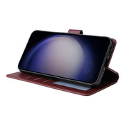 For Samsung Galaxy S25 5G 3-Card Slots Multifunctional Leather Phone Case(Wine Red)