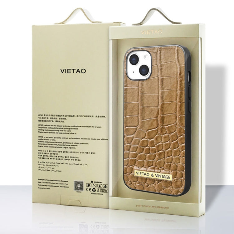 For iPhone 16 Pro VIETAO Alligator Texture PU Phone Case(Red)