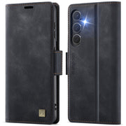 For Samsung Galaxy S25+ 5G AutSpace A11 Side Buckle MagSafe Magnetic RFID Phone Leather Case(Black)
