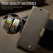 For Samsung Galaxy S25+ 5G AutSpace A11 Side Buckle MagSafe Magnetic RFID Phone Leather Case(Coffee)