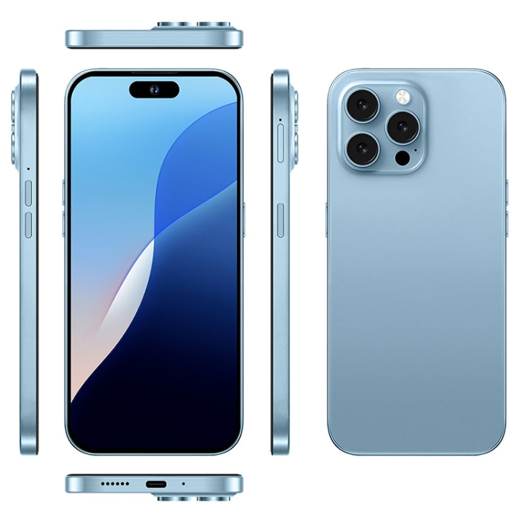 U218 / i16 Pro Max, 1GB+16GB, 6.6 inch Android 8.1 MTK6580A Quad Core, OTG, Network: 3G, Dual SIM, Plug:EU Plug(Blue)