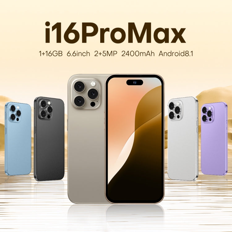 U218 / i16 Pro Max, 1GB+16GB, 6.6 inch Android 8.1 MTK6580A Quad Core, OTG, Network: 3G, Dual SIM, Plug:US Plug(Blue)