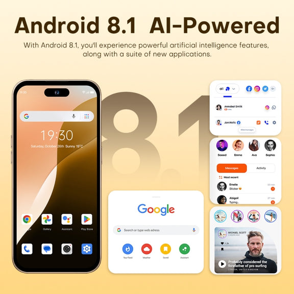 U218 / i16 Pro Max, 1GB+16GB, 6.6 inch Android 8.1 MTK6580A Quad Core, OTG, Network: 3G, Dual SIM, Plug:EU Plug(Grey)
