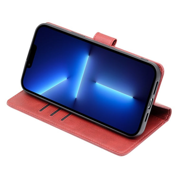 For Samsung Galaxy S25 5G Calf Texture Buckle Flip Leather Phone Case(Red)