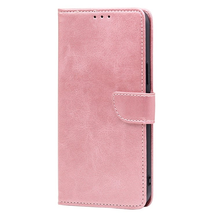 For Samsung Galaxy S25+ 5G Calf Texture Buckle Flip Leather Phone Case(Rose Gold)