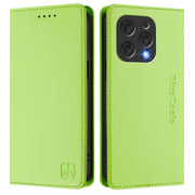 For DOOGEE N55 Plus RC01 Dual-Folded Magnetic Suction RFID Leather Phone Case(Grass Green)