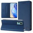 For Ulefone Note 14 RC01 Dual-Folded Magnetic Suction RFID Leather Phone Case(Dark Blue) - Ulefone Cases by PMC TechLife | Online Shopping South Africa | PMC TechLife | Buy Now Pay Later Mobicred