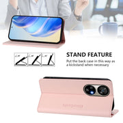 For Ulefone Note 17 Pro RC01 Dual-Folded Magnetic Suction RFID Leather Phone Case(Pink)