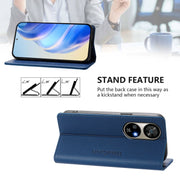 For Ulefone Note 17 Pro RC01 Dual-Folded Magnetic Suction RFID Leather Phone Case(Dark Blue)