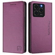 For Ulefone Note 20 Pro RC01 Dual-Folded Magnetic Suction RFID Leather Phone Case(Violet)
