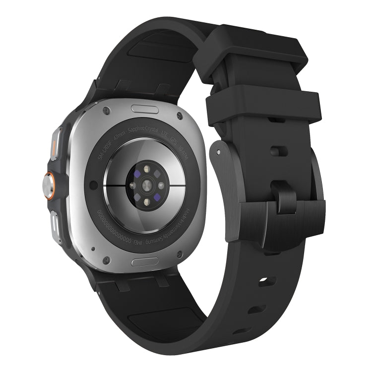 For Samsung Galaxy Watch Ultra 47mm AP Series Liquid Silicone Watch Band(Black)