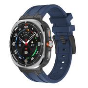 For Samsung Galaxy Watch Ultra 47mm AP Series Liquid Silicone Watch Band(Black Blue)