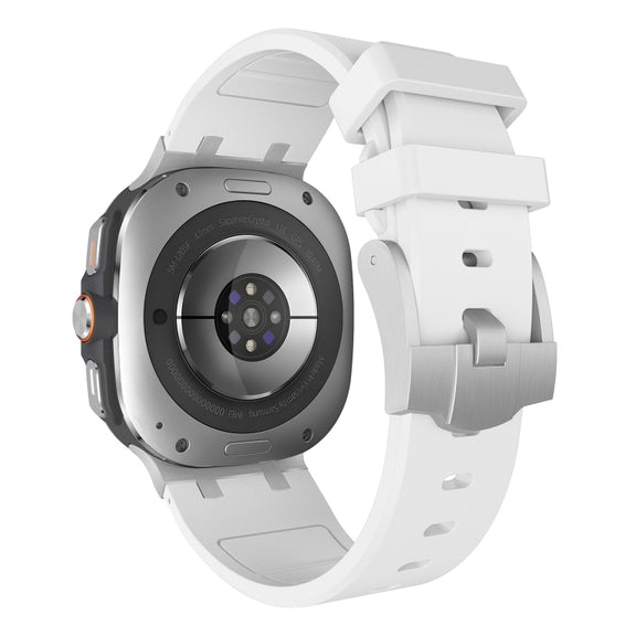 For Samsung Galaxy Watch Ultra 47mm AP Series Liquid Silicone Watch Band(Silver White)