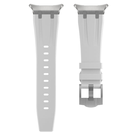 For Samsung Galaxy Watch Ultra 47mm AP Series Liquid Silicone Watch Band(Silver White)