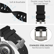 For Samsung Galaxy Watch Ultra 47mm AP Series Liquid Silicone Watch Band(Silver Grey)
