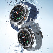For Samsung Galaxy Watch Ultra 47mm AP Series Liquid Silicone Watch Band(Silver Blue)