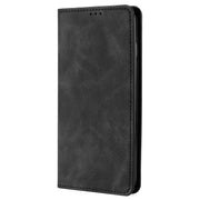 For Samsung Galaxy S25 5G Skin Feel Magnetic Leather Phone Case(Black)