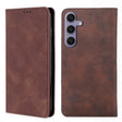 For Samsung Galaxy S25+ 5G Skin Feel Magnetic Leather Phone Case(Dark Brown) - Galaxy S25+ 5G Cases by PMC Jewellery | Online Shopping South Africa | PMC Jewellery | Buy Now Pay Later Mobicred