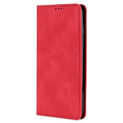 For Samsung Galaxy S25+ 5G Skin Feel Magnetic Leather Phone Case(Red)