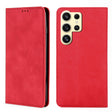For Samsung Galaxy S25 Ultra 5G Skin Feel Magnetic Leather Phone Case(Red) - Galaxy S25 Ultra 5G Cases by PMC Jewellery | Online Shopping South Africa | PMC Jewellery | Buy Now Pay Later Mobicred