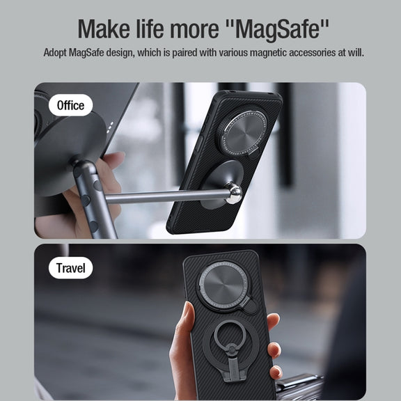 For Huawei Mate 70 Pro / 70 Pro+ NILLKIN CamShield Prop MagSafe Magnetic PC Phone Case(Black)