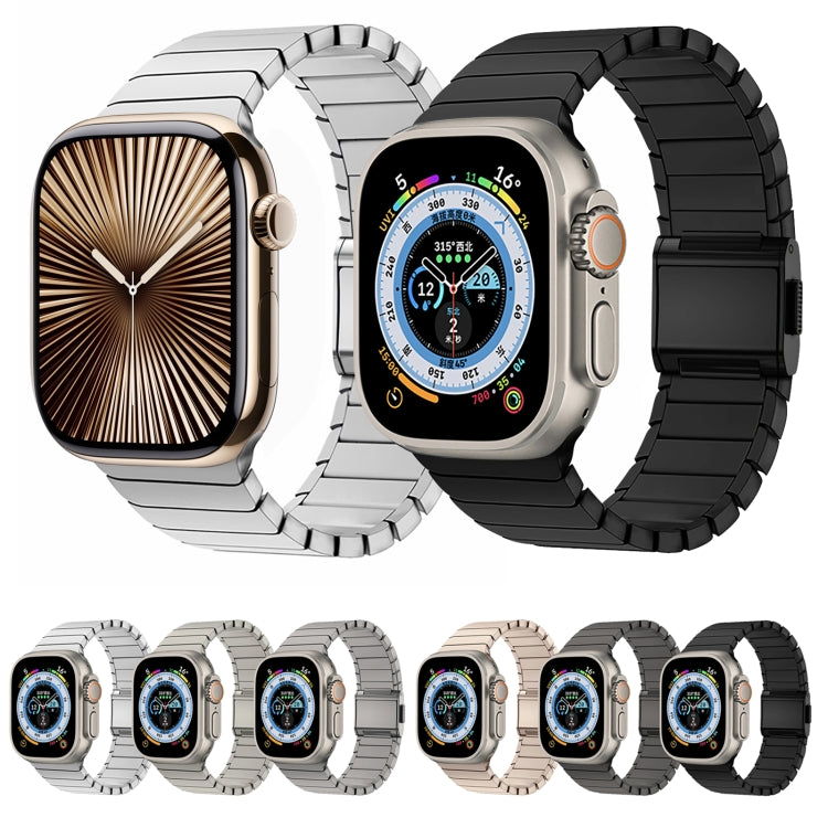 For Apple Watch 42mm / 41mm / 40mm / 38mm Bamboo Norman Buckle Stainless Steel Watch Band(Slate)