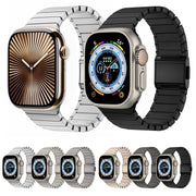 For Apple Watch 42mm / 41mm / 40mm / 38mm Bamboo Norman Buckle Stainless Steel Watch Band(Slate)