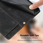 For Samsung Galaxy S25 5G Tulips Embossed Leather Phone Case with Lanyard(Black)