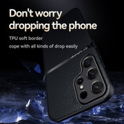 For Samsung Galaxy S25 Ultra 5G Litchi Leather Magnetic Full Coverage Shockproof Phone Case(Blue)