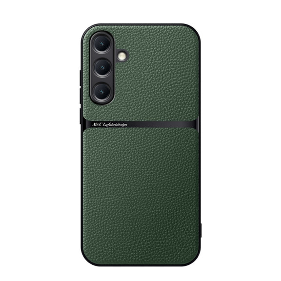 For Samsung Galaxy S25+ 5G Litchi Leather Magnetic Full Coverage Shockproof Phone Case(Green)