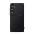 For Samsung Galaxy S25 5G Litchi Leather Magnetic Full Coverage Shockproof Phone Case(Black) - Galaxy S25 5G Cases by PMC Jewellery | Online Shopping South Africa | PMC Jewellery | Buy Now Pay Later Mobicred