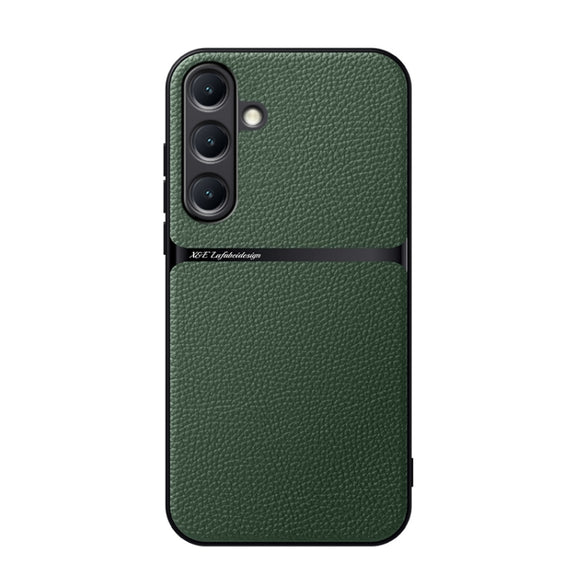 For Samsung Galaxy S25 5G Litchi Leather Magnetic Full Coverage Shockproof Phone Case(Green)