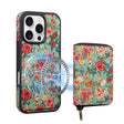 For iPhone 16 Pro Denior D23 MagSafe Detachable Zipper Wallet Holder Phone Case(Blue) - iPhone 16 Pro Cases by Denior | Online Shopping South Africa | PMC Jewellery | Buy Now Pay Later Mobicred