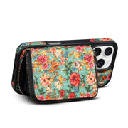For iPhone 16 Plus Denior D23 MagSafe Detachable Zipper Wallet Holder Phone Case(Blue)