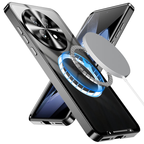 For OnePlus 13 MagSafe Magnetic Frosted Metal Phone Case(Black)