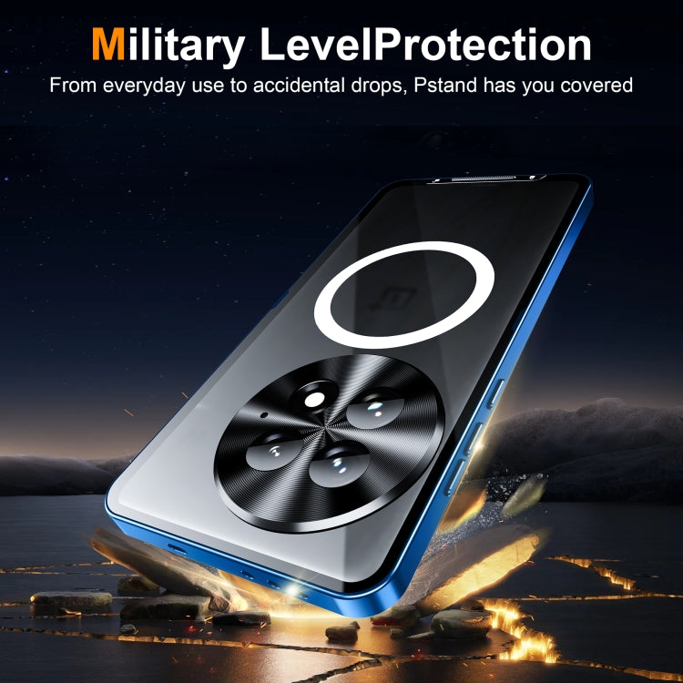 For OnePlus 13 MagSafe Magnetic Frosted Metal Phone Case(Blue)