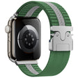 For Apple Watch 46mm / 49mm / 45mm / 44mm Parachute Buckle Braided Nylon Watch Band(Green White) - free shipping - PMc TechLife - Order now!