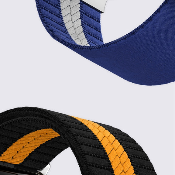 For Apple Watch 42mm / 41mm / 40mm / 38mm Parachute Buckle Braided Nylon Watch Band(Grey White)